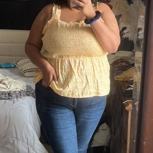 Old Navy Yellow smocked tank size XXL